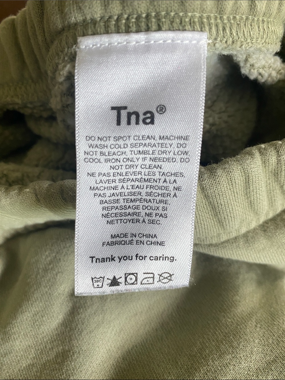 Tna CozyAF Fleece Jogger Sweatpants Sage Green Size Medium - Picture 9 of 11